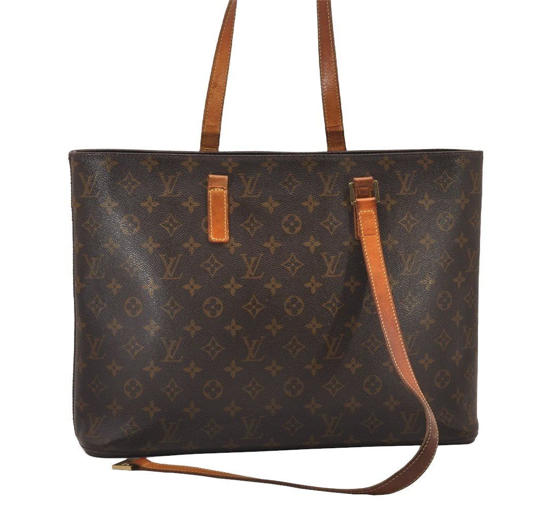 Authentic Louis Vuitton Monogram Luco Shoulder Tote Bag M51155 LV Junk 1585I
