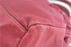 Authentic PRADA Leather Nappa Ribbon 2Way Shoulder Hand Bag Purse Pink 1586C