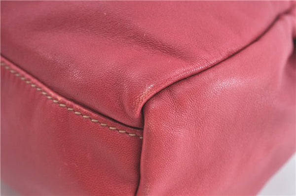 Authentic PRADA Leather Nappa Ribbon 2Way Shoulder Hand Bag Purse Pink 1586C