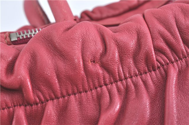 Authentic PRADA Leather Nappa Ribbon 2Way Shoulder Hand Bag Purse Pink 1586C