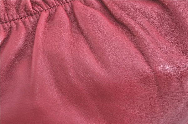 Authentic PRADA Leather Nappa Ribbon 2Way Shoulder Hand Bag Purse Pink 1586C