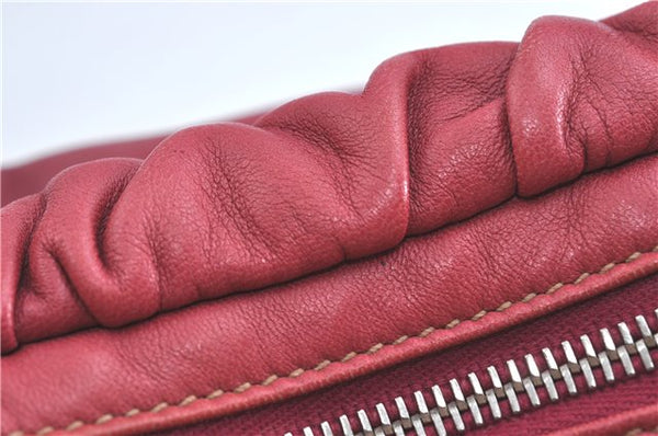 Authentic PRADA Leather Nappa Ribbon 2Way Shoulder Hand Bag Purse Pink 1586C