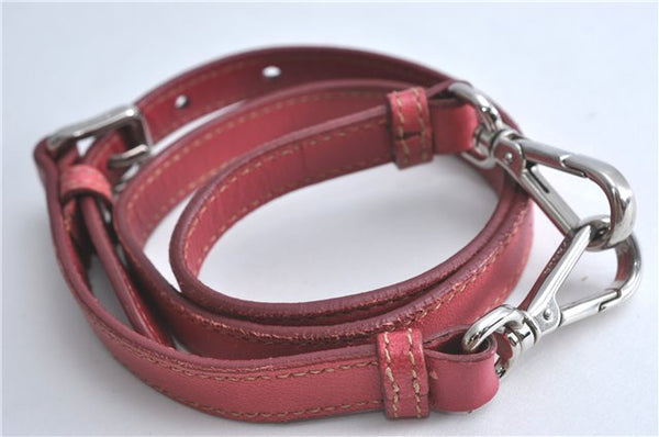 Authentic PRADA Leather Nappa Ribbon 2Way Shoulder Hand Bag Purse Pink 1586C