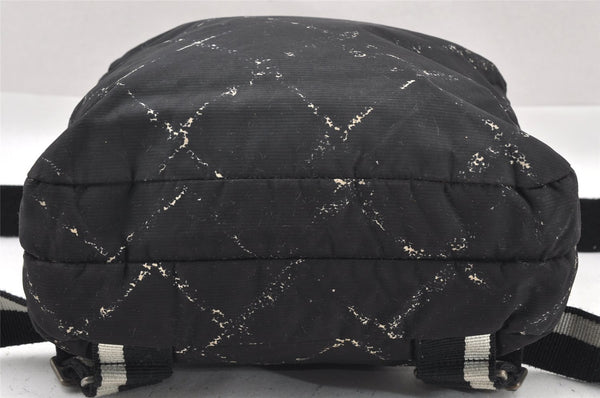 Authentic CHANEL Old Travel Line Backpack Purse Nylon Black 1587I