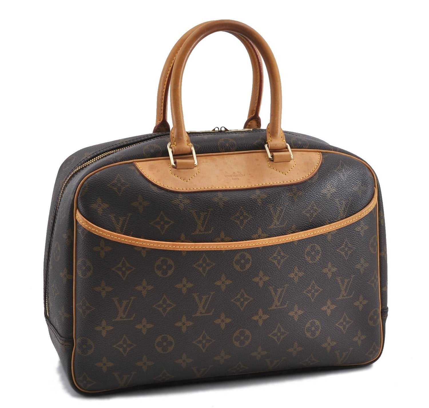 Authentic Louis Vuitton Monogram Deauville Hand Bag Purse M47270 LV 1589D