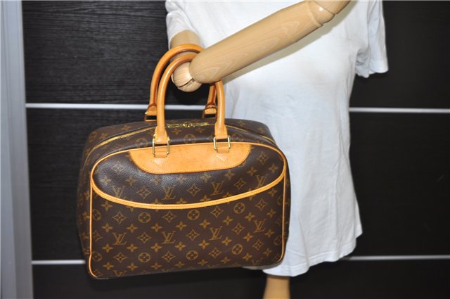 Authentic Louis Vuitton Monogram Deauville Hand Bag Purse M47270 LV 1589D