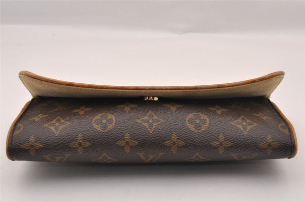 Authentic Louis Vuitton Monogram Pochette Twin GM Shoulder Bag M51852 LV 1590I