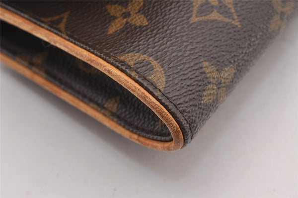 Authentic Louis Vuitton Monogram Pochette Twin GM Shoulder Bag M51852 LV 1590I