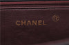 Authentic CHANEL Calf Skin Matelasse Full Flap Chain Shoulder Bag Black 1591D