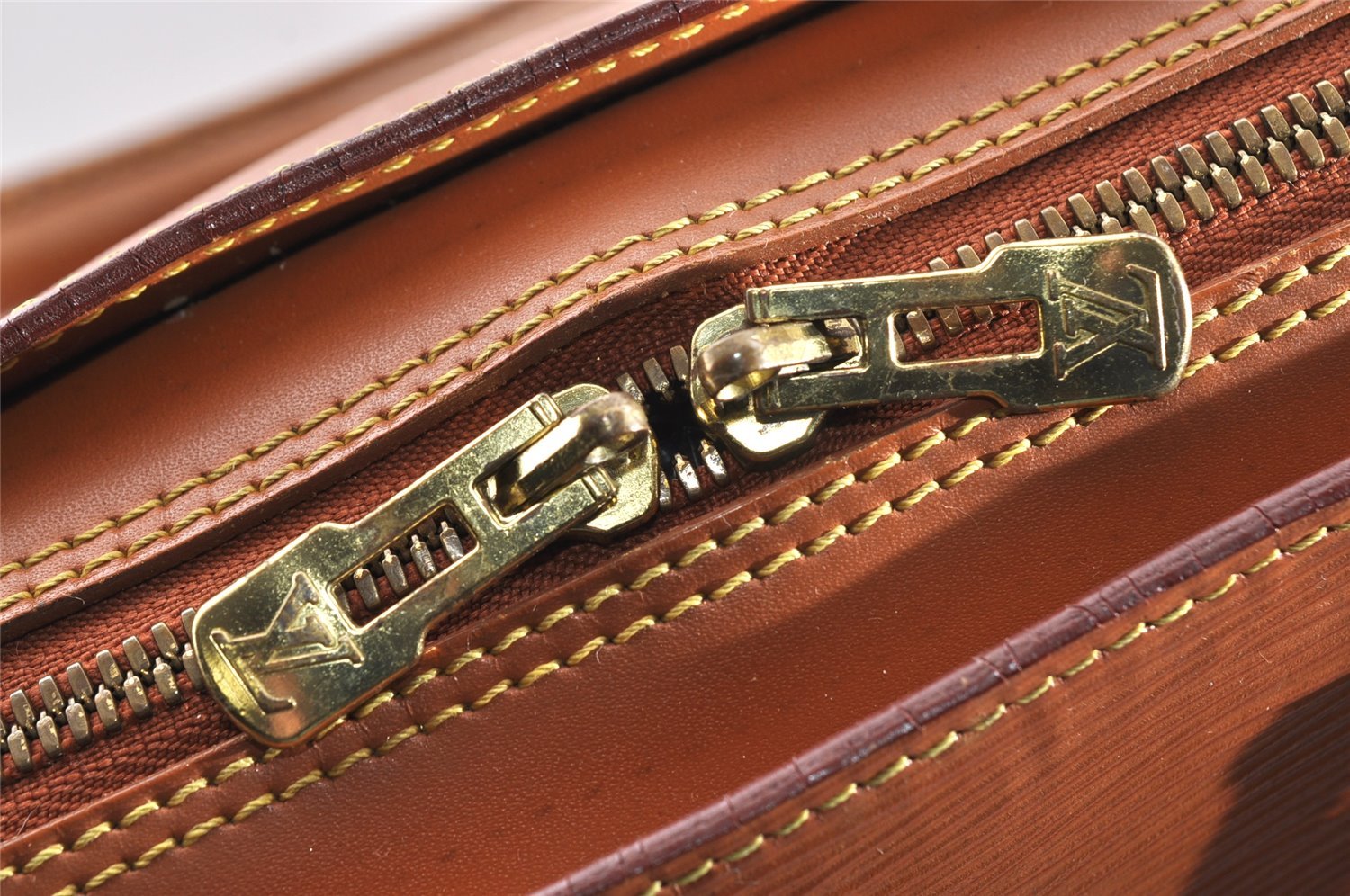 Authentic Louis Vuitton Epi Sorbonne Hand Business Bag Brown M54513 LV 1592I