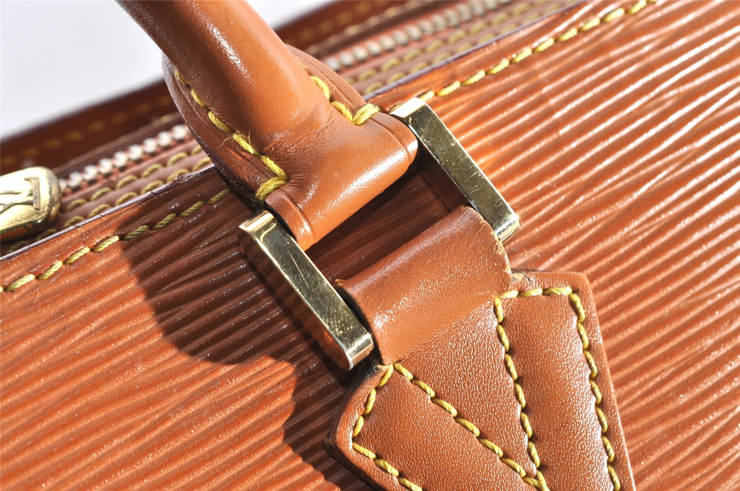 Authentic Louis Vuitton Epi Sorbonne Hand Business Bag Brown M54513 LV 1592I