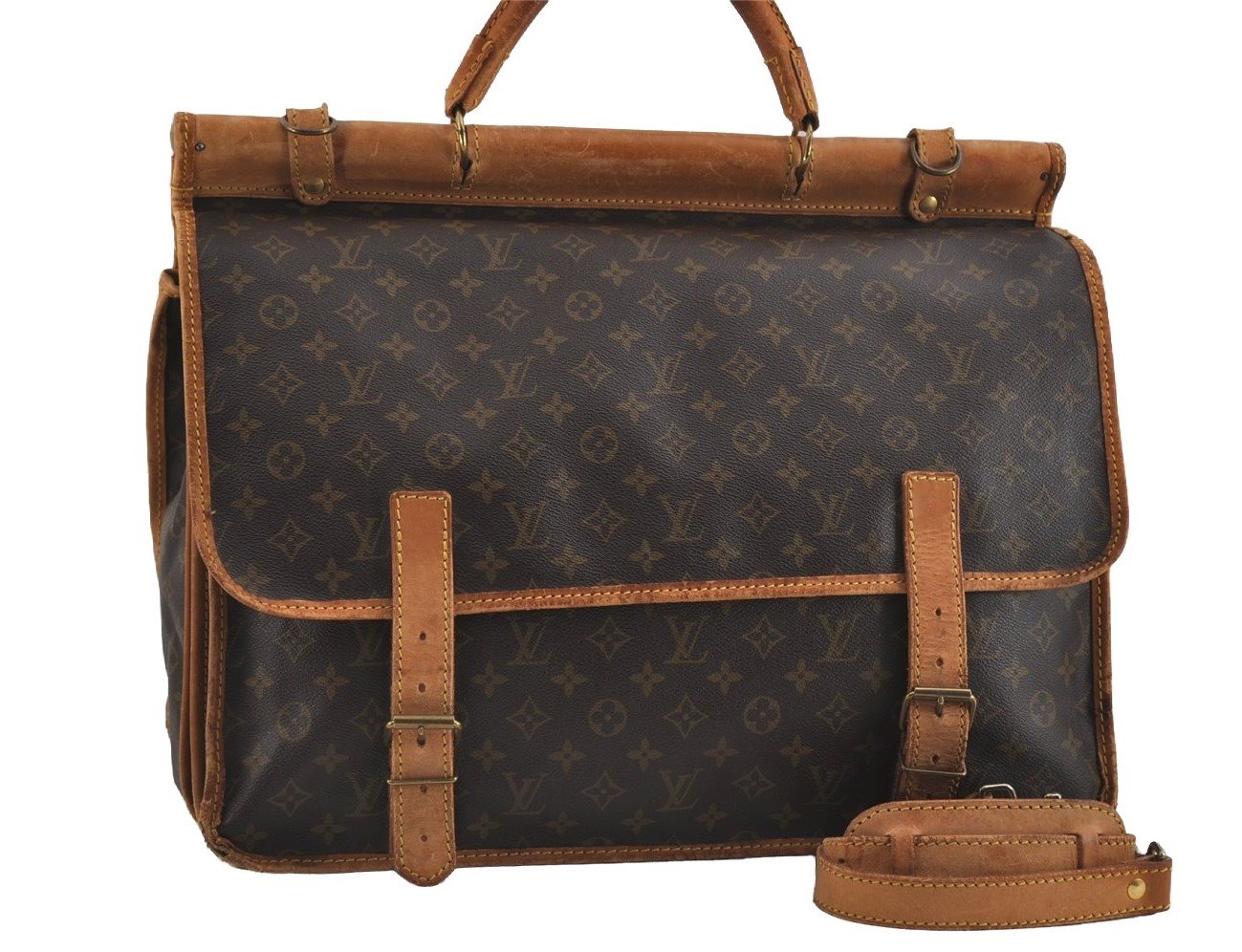 Authentic Louis Vuitton Monogram Sac Kleber Travel Bag Old Model LV 1593I