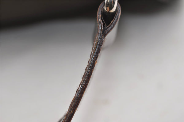 Authentic GUCCI Bamboo Shoulder Hand Bag Nylon Leather Khaki Green Brown 1594I