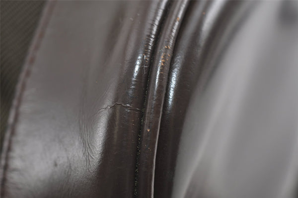 Authentic GUCCI Bamboo Shoulder Hand Bag Nylon Leather Khaki Green Brown 1594I