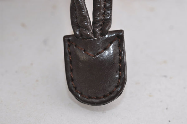 Authentic GUCCI Bamboo Shoulder Hand Bag Nylon Leather Khaki Green Brown 1594I