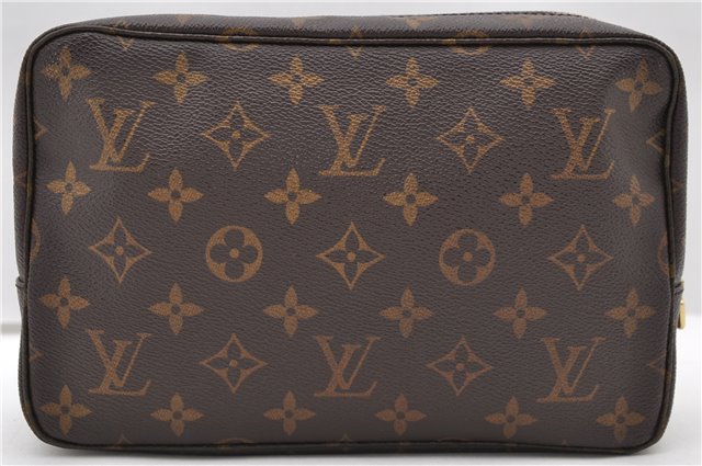 Auth Louis Vuitton Monogram Trousse Toilette 23 Clutch Hand Bag M47524 LV 1595D
