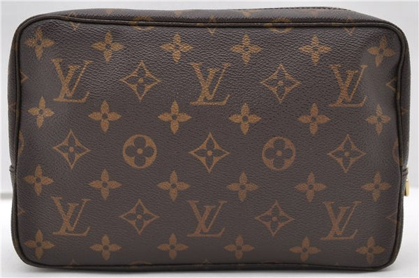 Auth Louis Vuitton Monogram Trousse Toilette 23 Clutch Hand Bag M47524 LV 1595D
