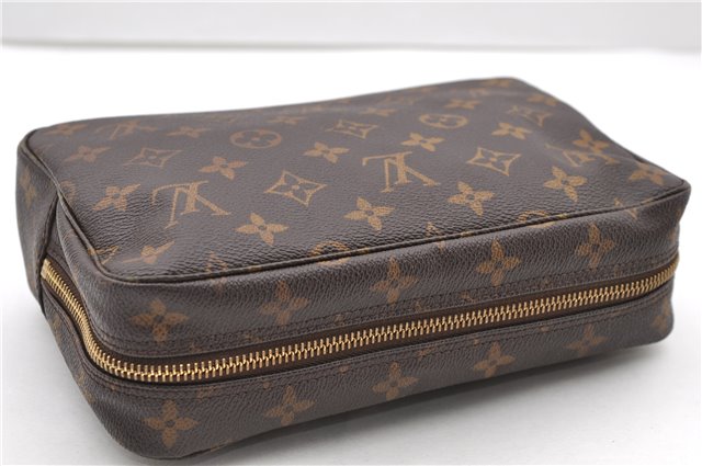 Auth Louis Vuitton Monogram Trousse Toilette 23 Clutch Hand Bag M47524 LV 1595D