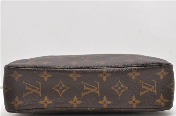 Auth Louis Vuitton Monogram Trousse Toilette 23 Clutch Hand Bag M47524 LV 1595D