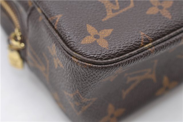 Auth Louis Vuitton Monogram Trousse Toilette 23 Clutch Hand Bag M47524 LV 1595D