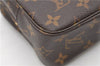 Auth Louis Vuitton Monogram Trousse Toilette 23 Clutch Hand Bag M47524 LV 1595D