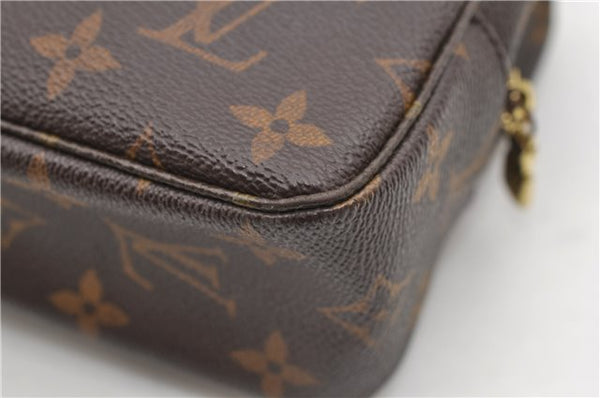 Auth Louis Vuitton Monogram Trousse Toilette 23 Clutch Hand Bag M47524 LV 1595D