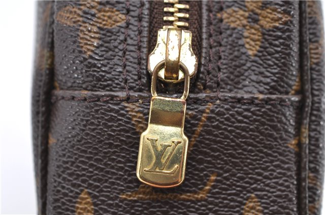 Auth Louis Vuitton Monogram Trousse Toilette 23 Clutch Hand Bag M47524 LV 1595D