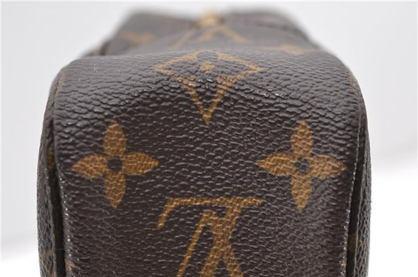 Auth Louis Vuitton Monogram Trousse Toilette 23 Clutch Hand Bag M47524 LV 1595D