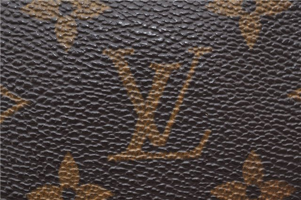 Auth Louis Vuitton Monogram Trousse Toilette 23 Clutch Hand Bag M47524 LV 1595D