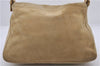 Authentic FENDI Mamma Baguette Shoulder Hand Bag Suede Leather Beige 1597D