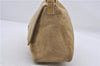 Authentic FENDI Mamma Baguette Shoulder Hand Bag Suede Leather Beige 1597D