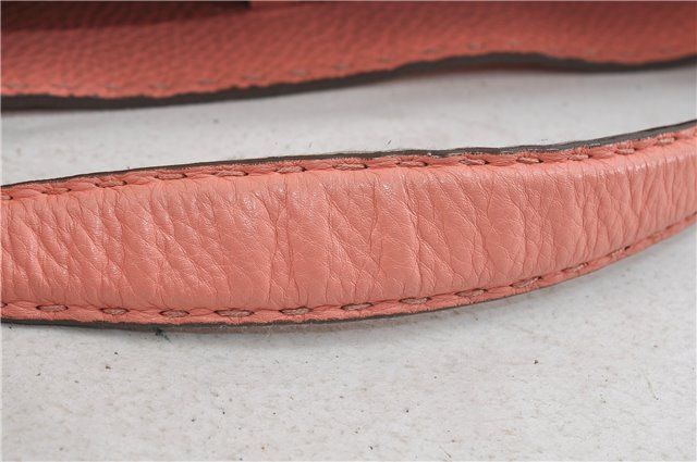 Authentic FENDI Selleria Shoulder Hand Bag Leather Pink 1598D