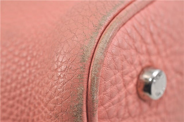 Authentic FENDI Selleria Shoulder Hand Bag Leather Pink 1598D