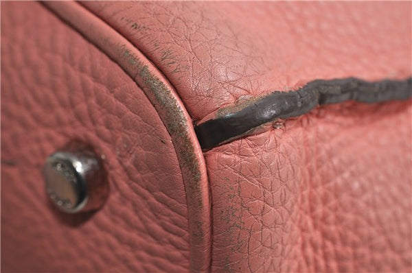 Authentic FENDI Selleria Shoulder Hand Bag Leather Pink 1598D
