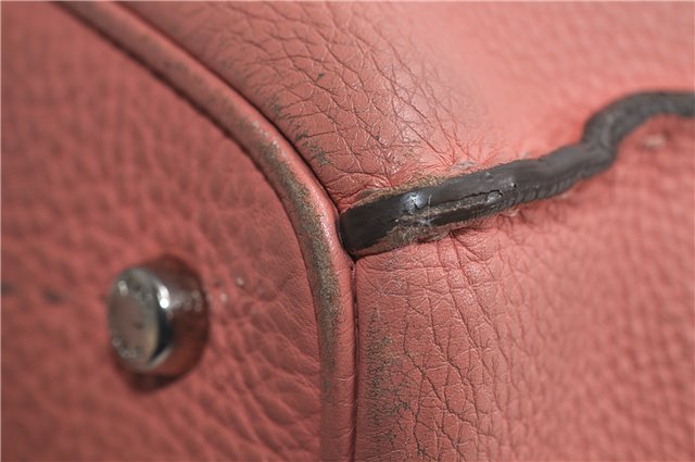 Authentic FENDI Selleria Shoulder Hand Bag Leather Pink 1598D