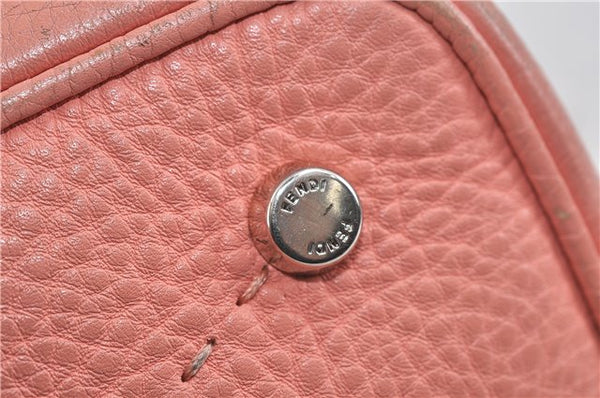 Authentic FENDI Selleria Shoulder Hand Bag Leather Pink 1598D