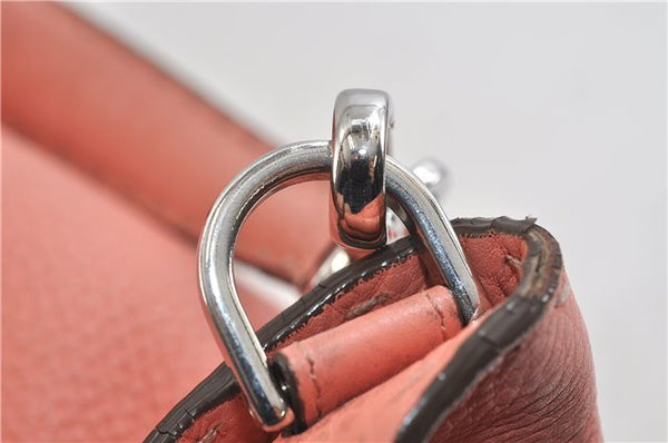Authentic FENDI Selleria Shoulder Hand Bag Leather Pink 1598D