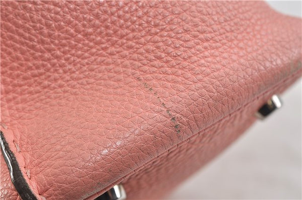 Authentic FENDI Selleria Shoulder Hand Bag Leather Pink 1598D
