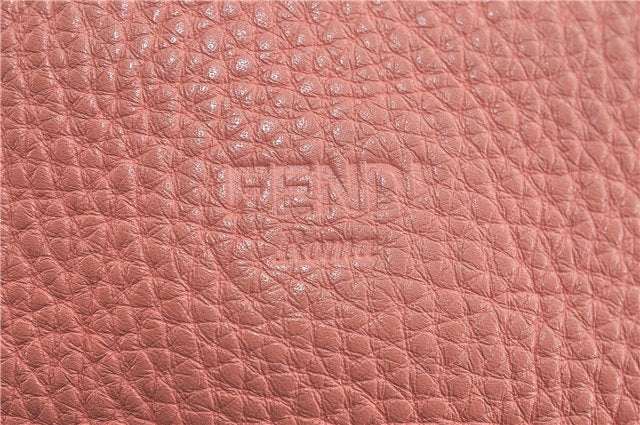 Authentic FENDI Selleria Shoulder Hand Bag Leather Pink 1598D