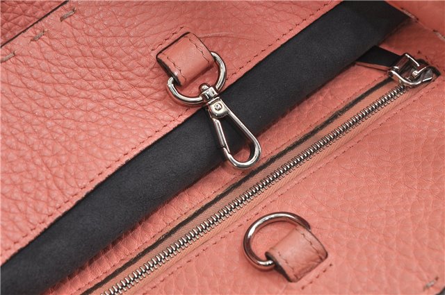 Authentic FENDI Selleria Shoulder Hand Bag Leather Pink 1598D
