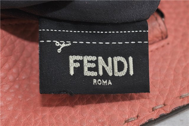 Authentic FENDI Selleria Shoulder Hand Bag Leather Pink 1598D