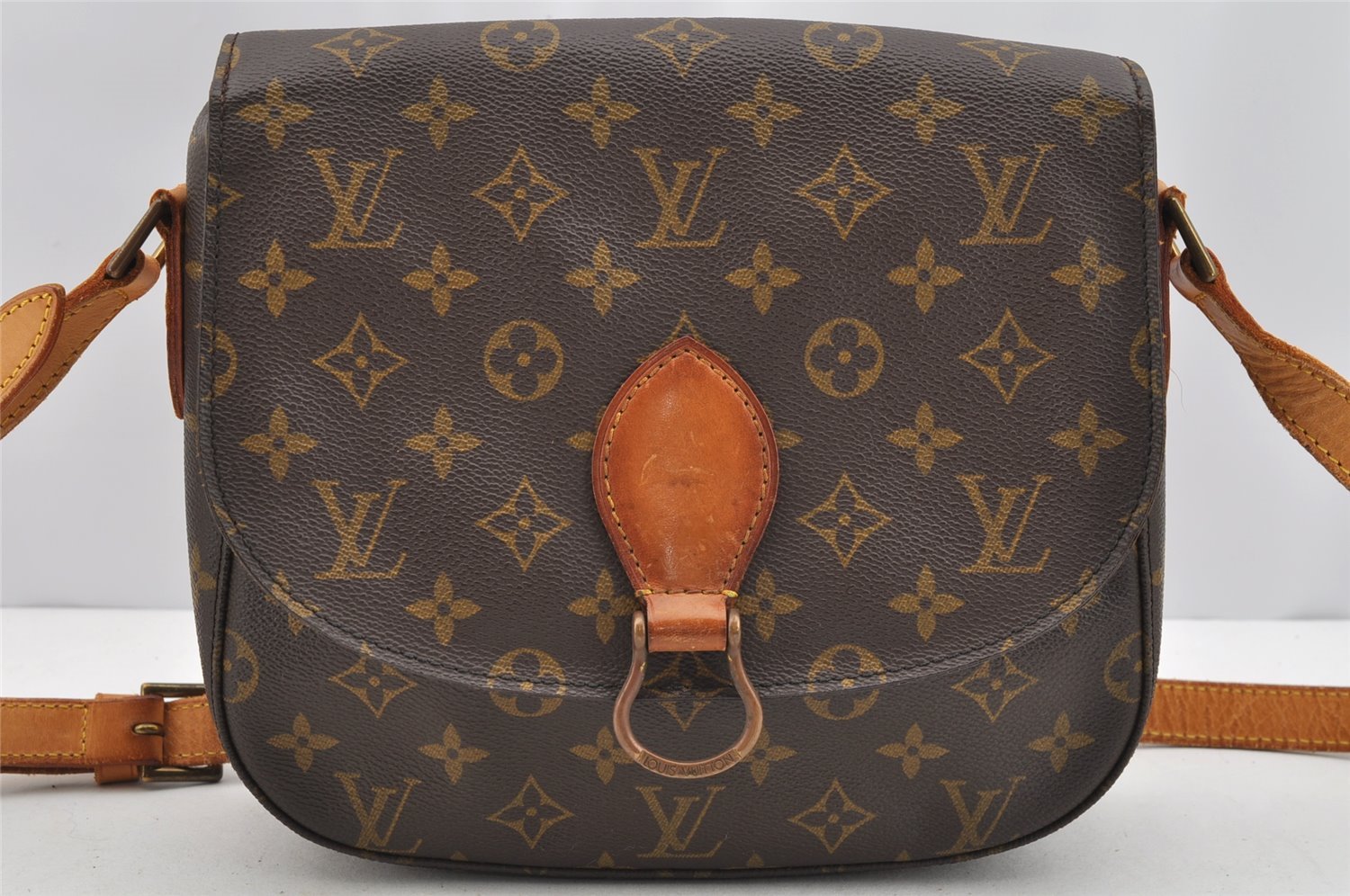 Authentic Louis Vuitton Monogram Saint Cloud GM M51242 Shoulder Cross Bag 1599I