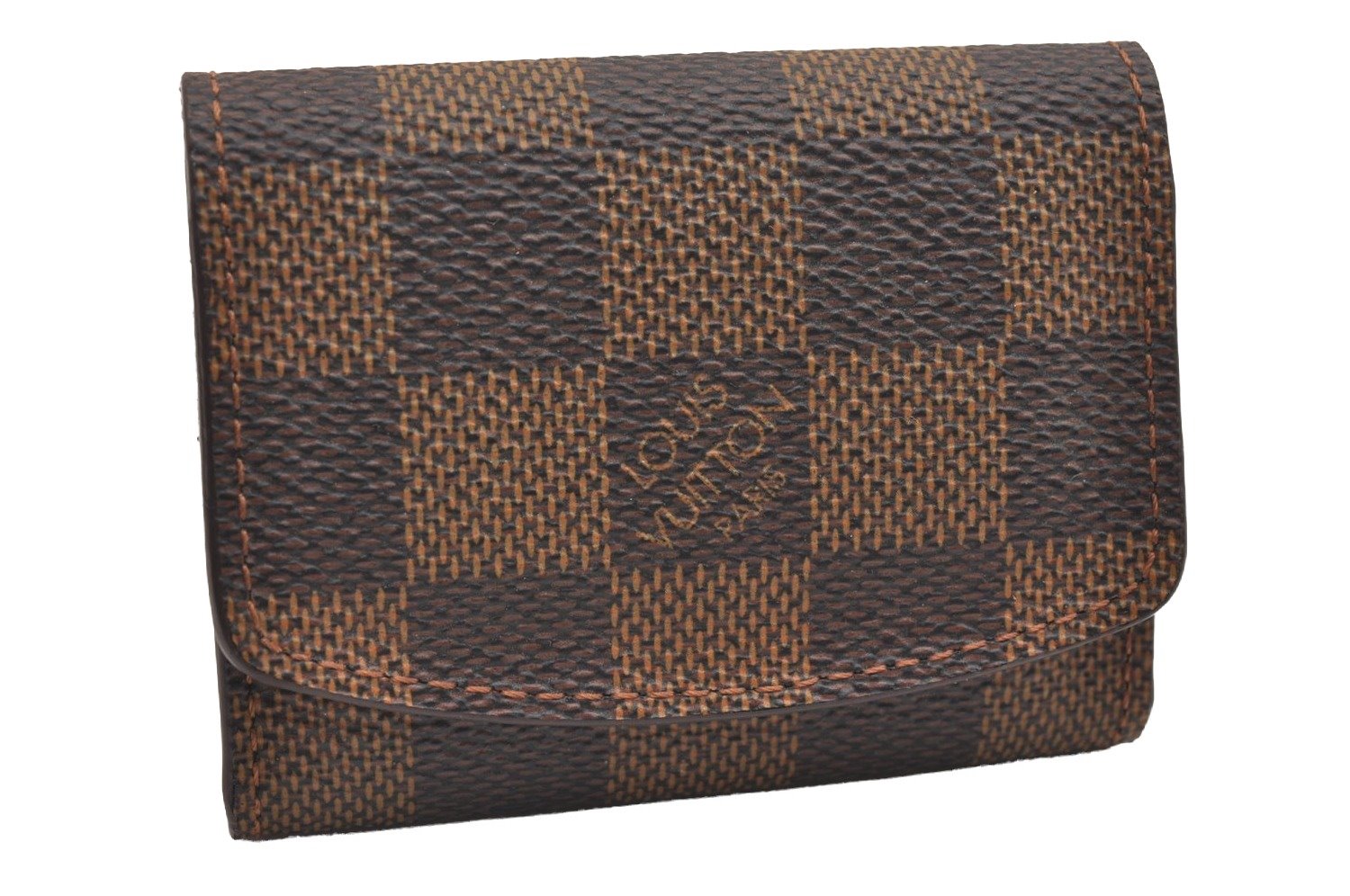 Authentic Louis Vuitton Damier Cufflinks Accessory Case Pouch M64681 LV 1600I