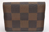 Authentic Louis Vuitton Damier Cufflinks Accessory Case Pouch M64681 LV 1600I