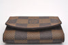Authentic Louis Vuitton Damier Cufflinks Accessory Case Pouch M64681 LV 1600I