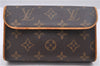 Authentic Louis Vuitton Monogram Pochette Florentine Clutch Bag M51855 LV 1601D