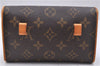 Authentic Louis Vuitton Monogram Pochette Florentine Clutch Bag M51855 LV 1601D