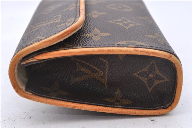 Authentic Louis Vuitton Monogram Pochette Florentine Clutch Bag M51855 LV 1601D