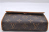 Authentic Louis Vuitton Monogram Pochette Florentine Clutch Bag M51855 LV 1601D