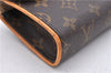 Authentic Louis Vuitton Monogram Pochette Florentine Clutch Bag M51855 LV 1601D